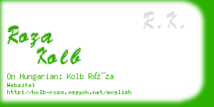 roza kolb business card